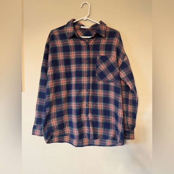 2/$10 Staccato Flannel Button Up - Picture 1 of 5